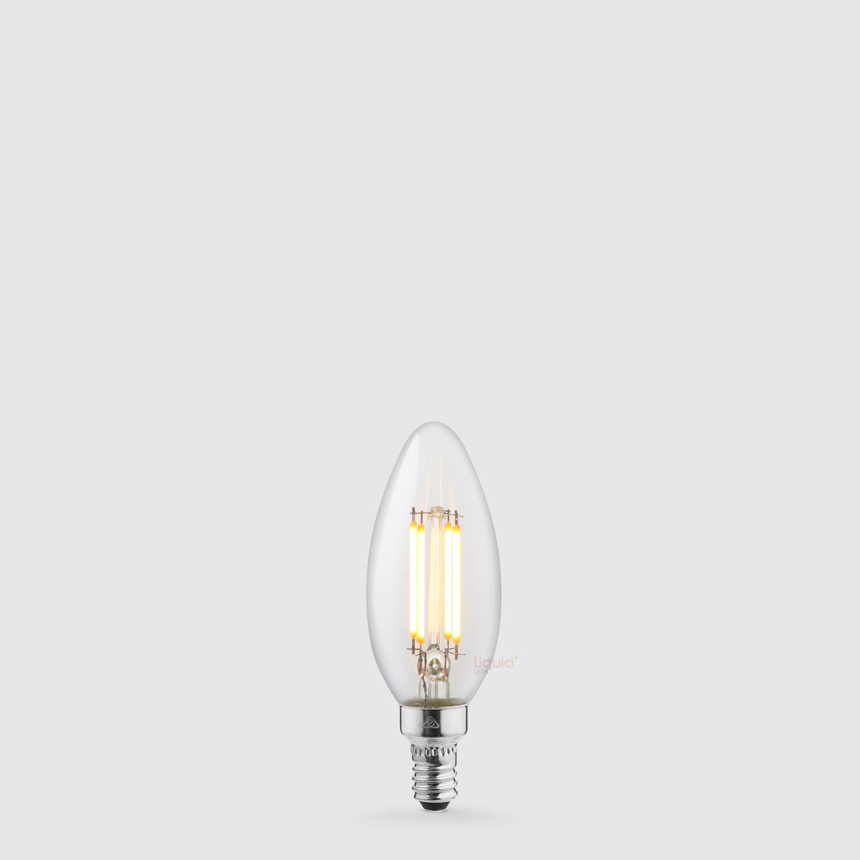 2.5W Candle LED Bulb E12 Clear in Warm White - LiquidLEDs™ - Candle Bulbs