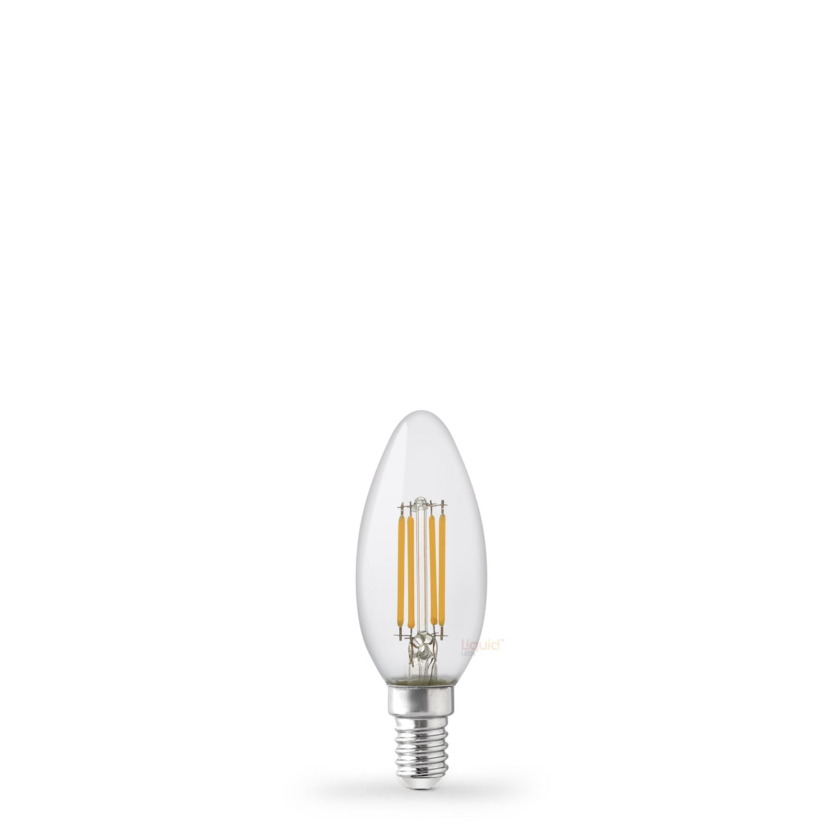 2.5W Candle LED Bulb E14 Clear in Warm White - LiquidLEDs™ - Candle Bulbs