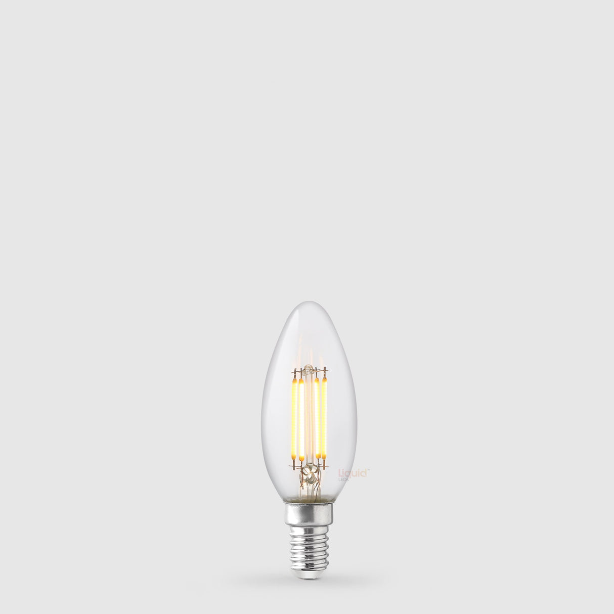 2.5W Candle LED Bulb E14 Clear in Warm White - LiquidLEDs™ - Candle Bulbs