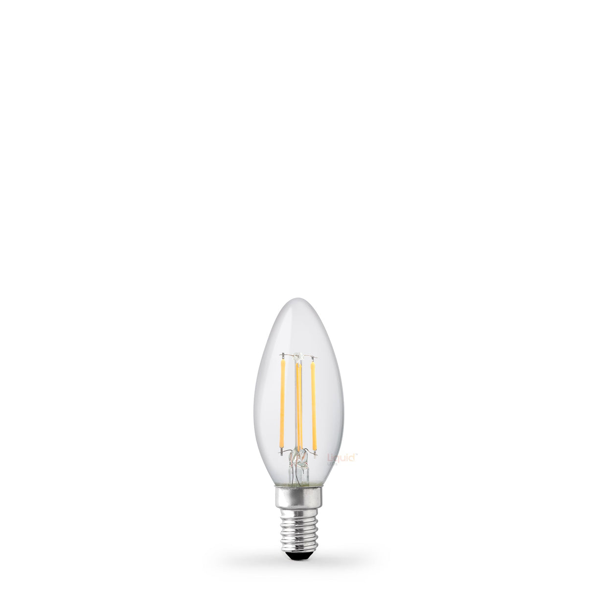 4.2W Candle LED Bulb E14 Clear in Warm White - LiquidLEDs™ - Candle Bulbs