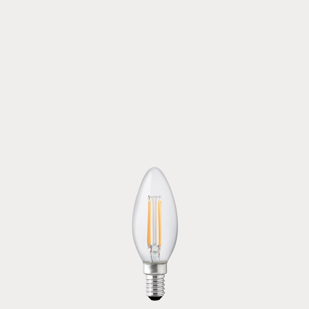 4.2W Candle LED Bulb E14 Clear in Warm White - LiquidLEDs® - Candle Bulbs