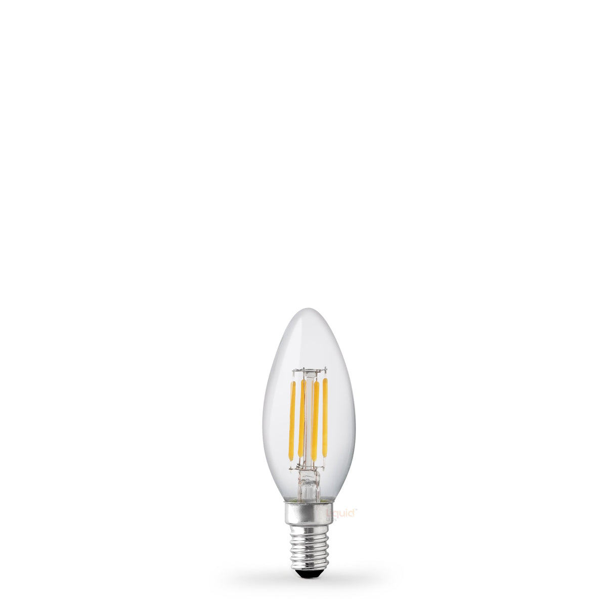 4W 12 - 24 Volt AC/DC Candle LED Bulb E14 Clear in Warm White - LiquidLEDs™ - Candle Bulbs