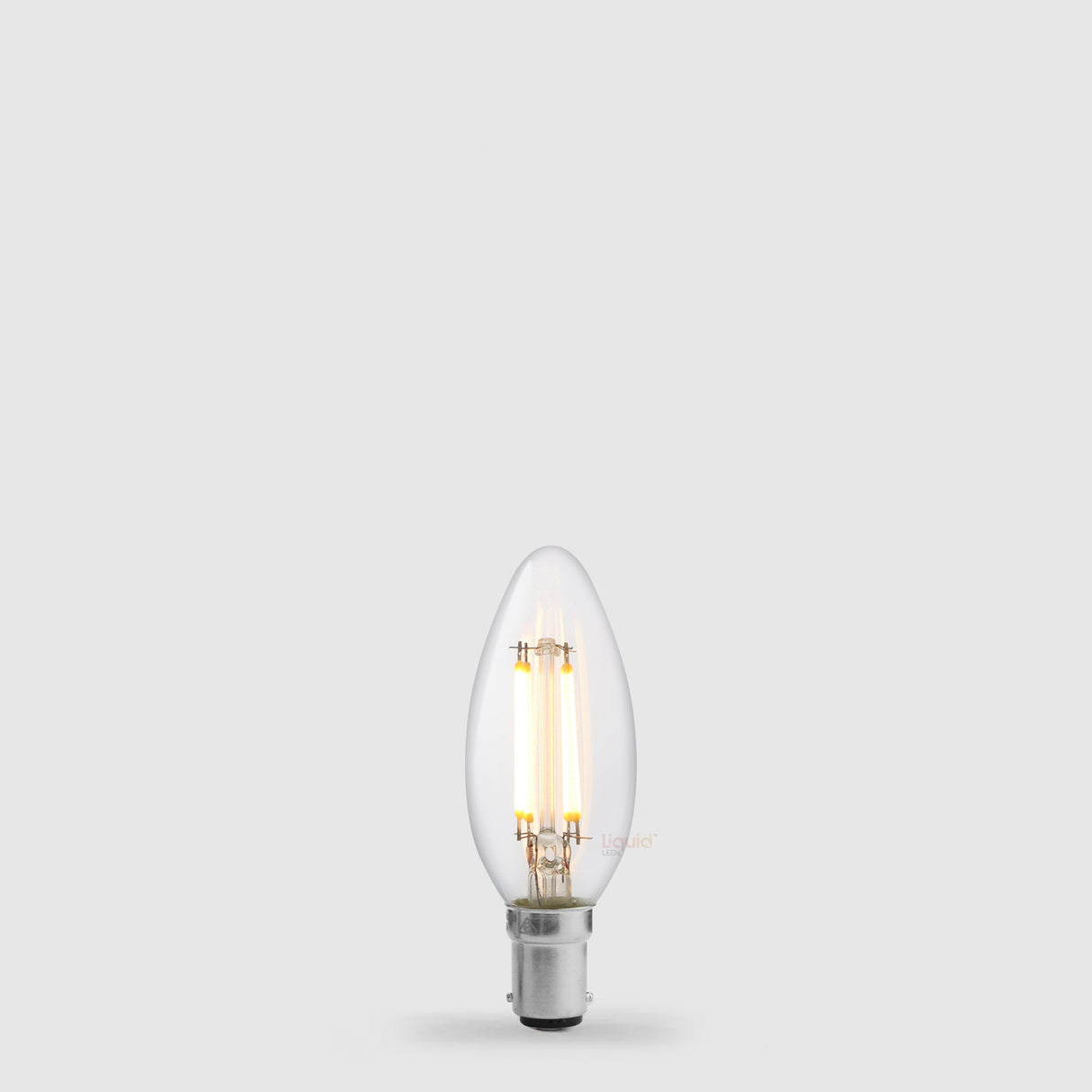 4W Candle LED Bulb B15 Clear in Warm White - LiquidLEDs™ - Candle Bulbs