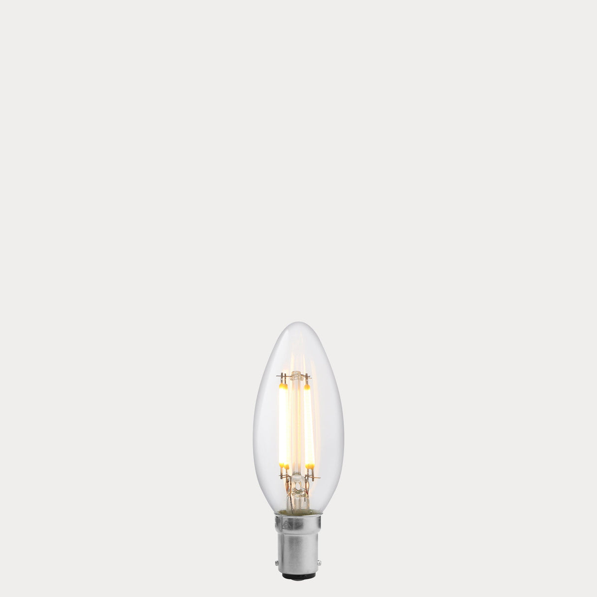4W Candle LED Bulb B15 Clear in Warm White - LiquidLEDs® - Candle Bulbs