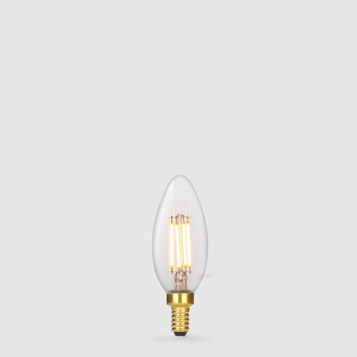 4W Candle LED Bulb E12 Clear in Extra Warm - LiquidLEDs™ - Candle Bulbs