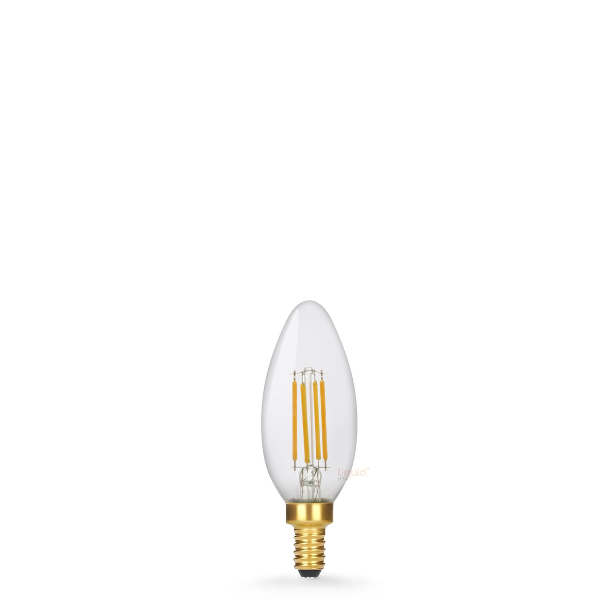 4W Candle LED Bulb E12 Clear in Extra Warm - LiquidLEDs™ - Candle Bulbs