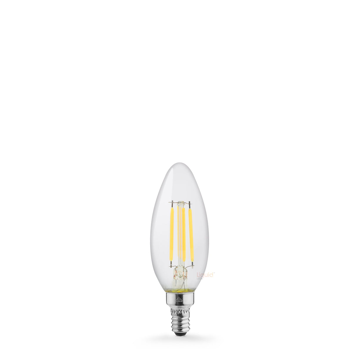 4W Candle LED Bulb E12 Clear in Natural White - LiquidLEDs™ - Candle Bulbs