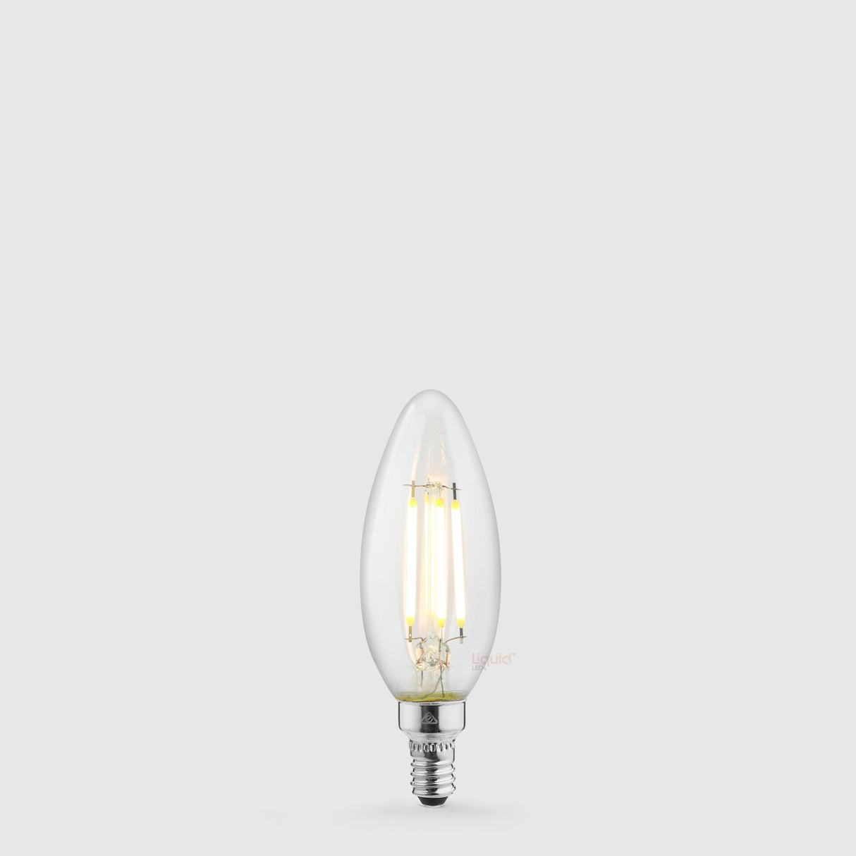 4W Candle LED Bulb E12 Clear in Natural White - LiquidLEDs™ - Candle Bulbs