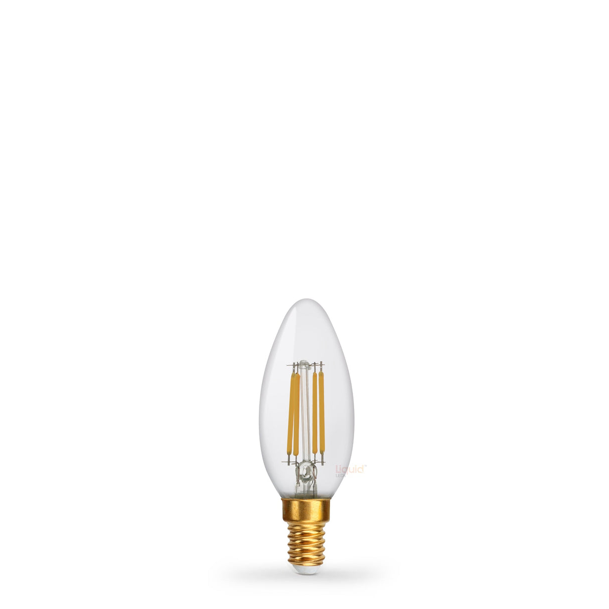4W Candle LED Bulb E14 Clear in Extra Warm - LiquidLEDs™ - Candle Bulbs