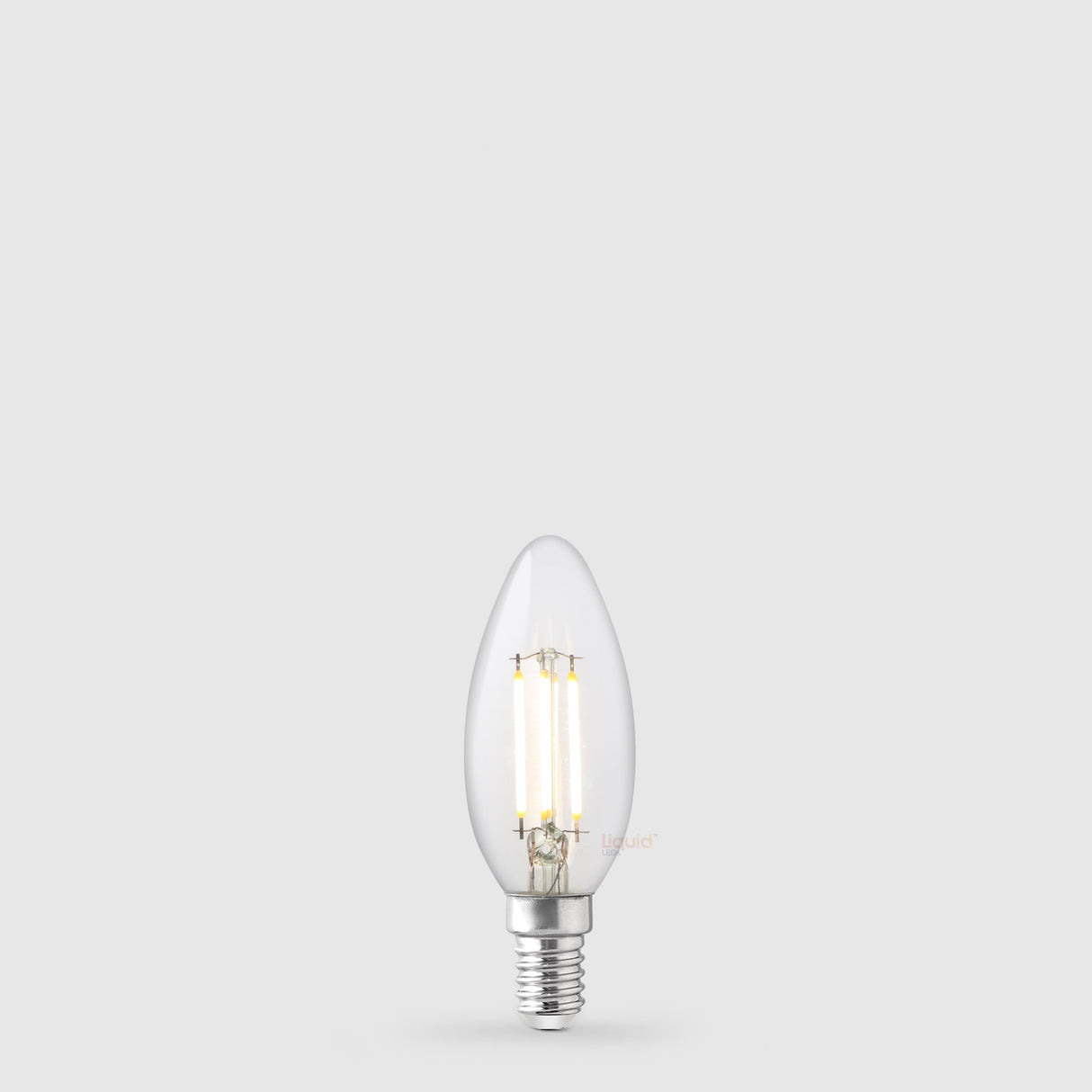 4W Candle LED Bulb E14 Clear in Natural White - LiquidLEDs™ - Candle Bulbs