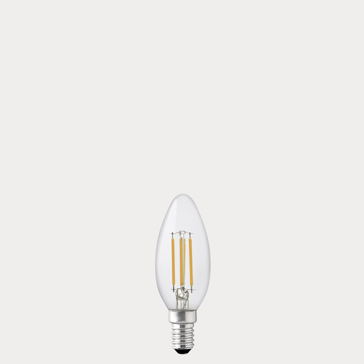 4W Candle LED Bulb E14 Clear in Natural White - LiquidLEDs® - Candle Bulbs