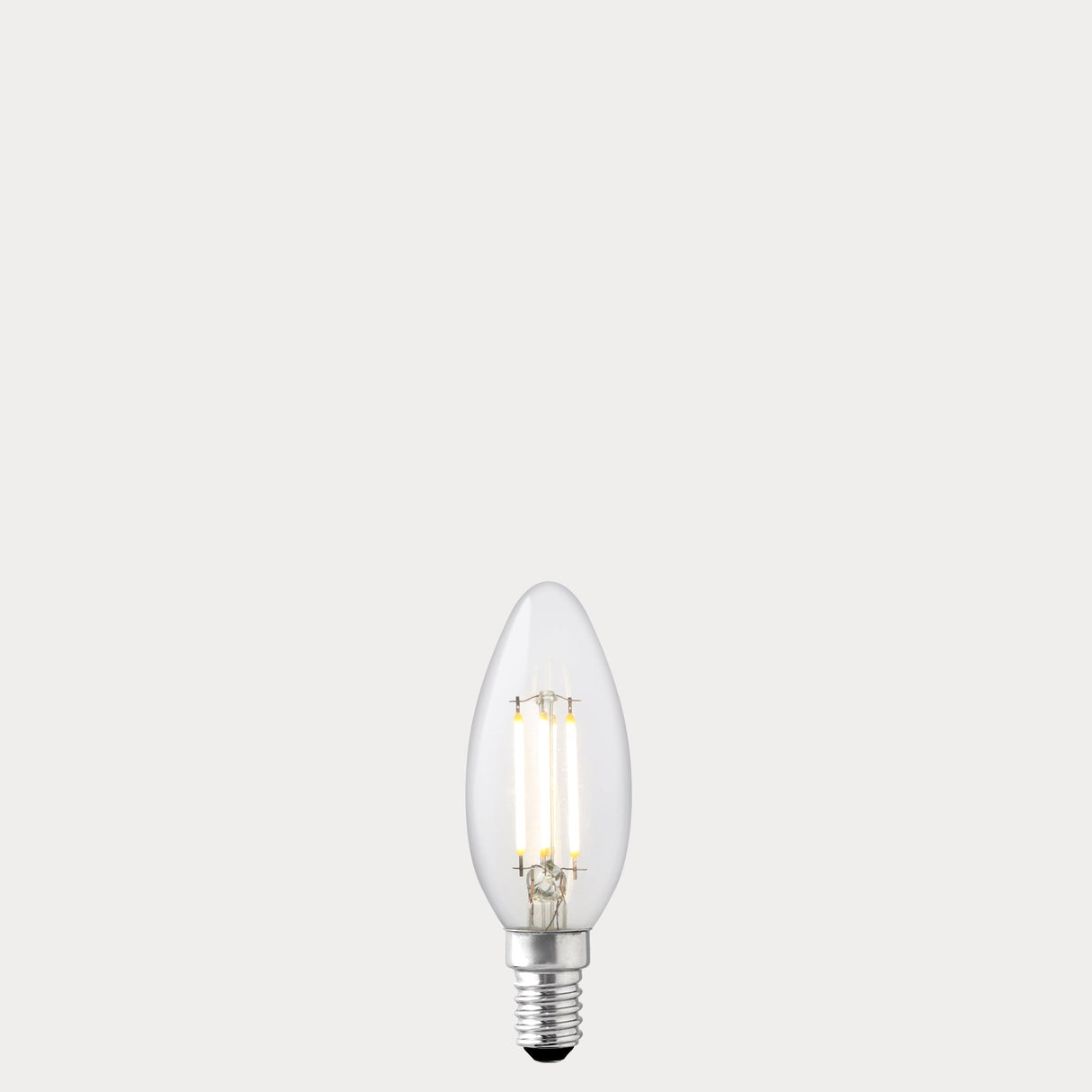 4W Candle LED Bulb E14 Clear in Natural White - LiquidLEDs® - Candle Bulbs