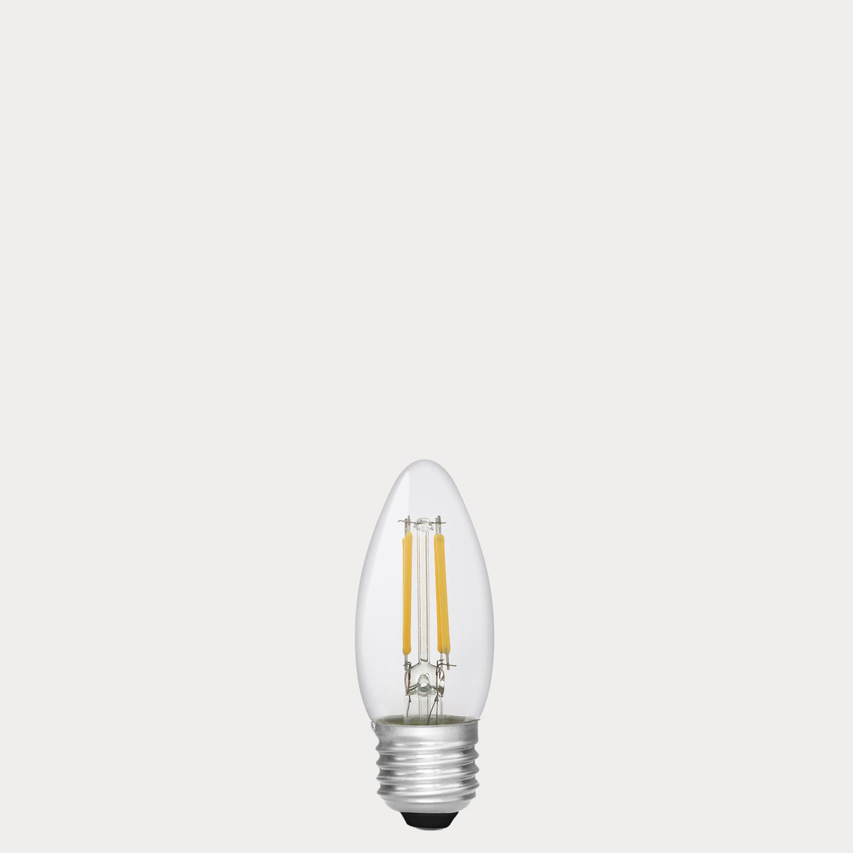 4W Candle LED Bulb E27 Clear in Warm White - LiquidLEDs® - Candle Bulbs