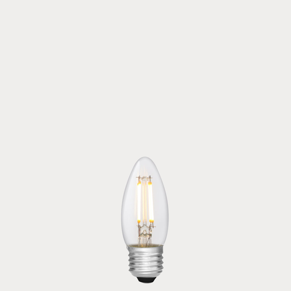 4W Candle LED Bulb E27 Clear in Warm White - LiquidLEDs® - Candle Bulbs