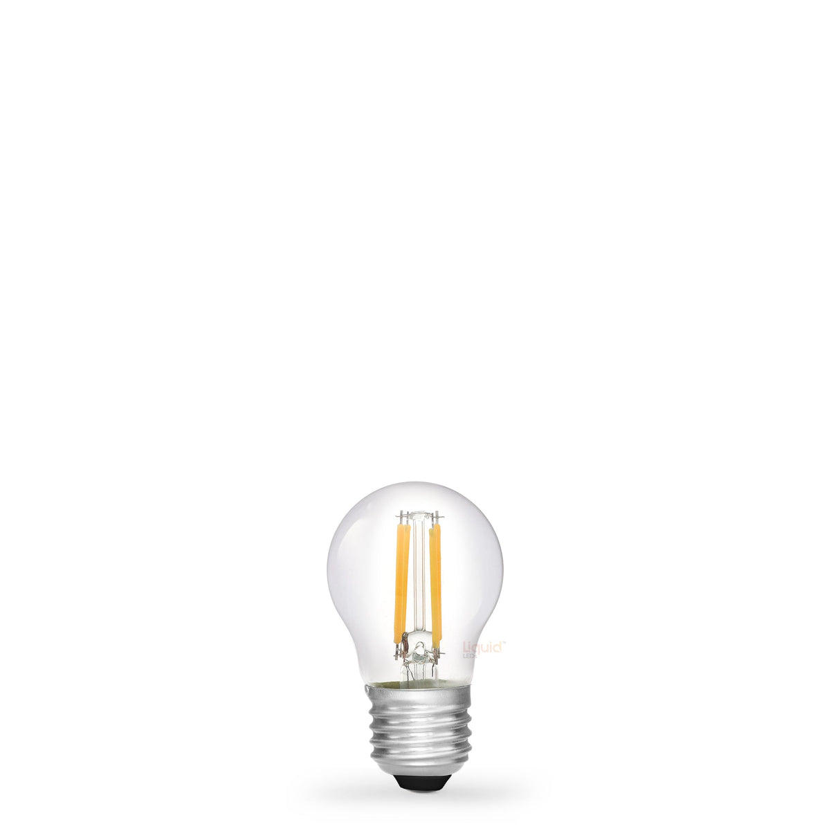 4W Fancy Round LED Bulb E27 Clear in Warm White - LiquidLEDs™ - Fancy Round