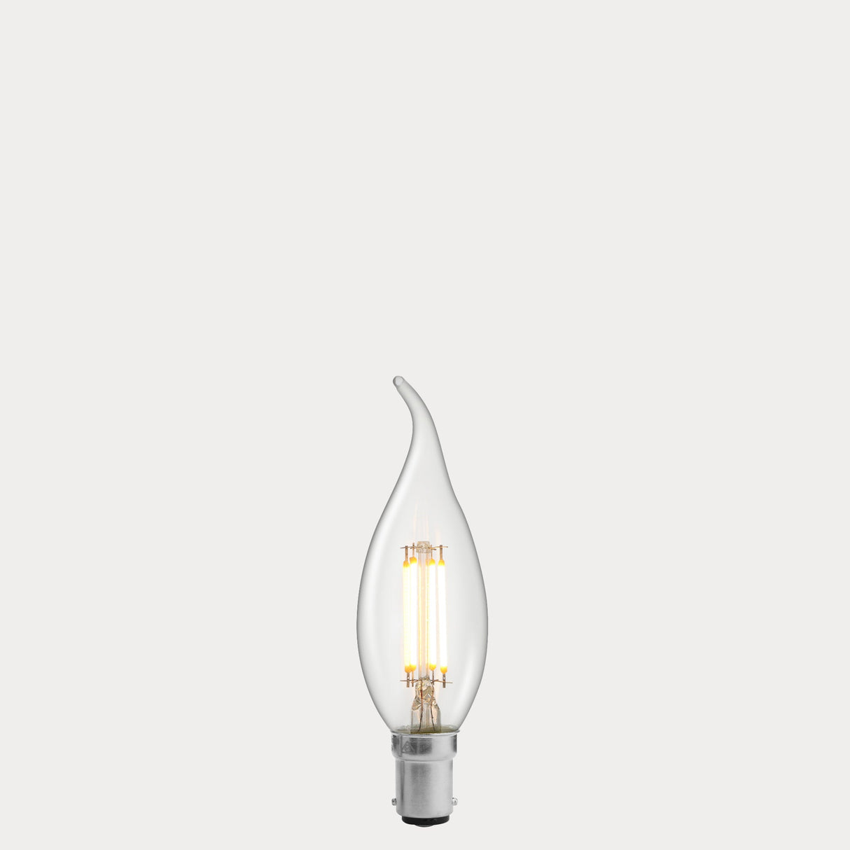 4W Flame Tip Candle LED Bulb B15 Clear in Warm White - LiquidLEDs® - Candle Bulbs