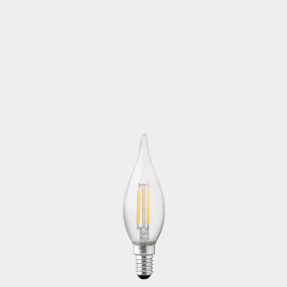 4W Flame Tip Candle LED Bulb E14 Clear in Warm White - LiquidLEDs® - Candle Bulbs