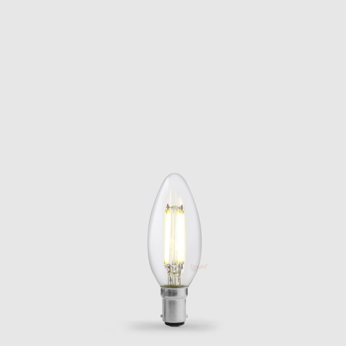 5.5W Candle LED Bulb B15 Clear in Natural White - LiquidLEDs™ - Candle Bulbs