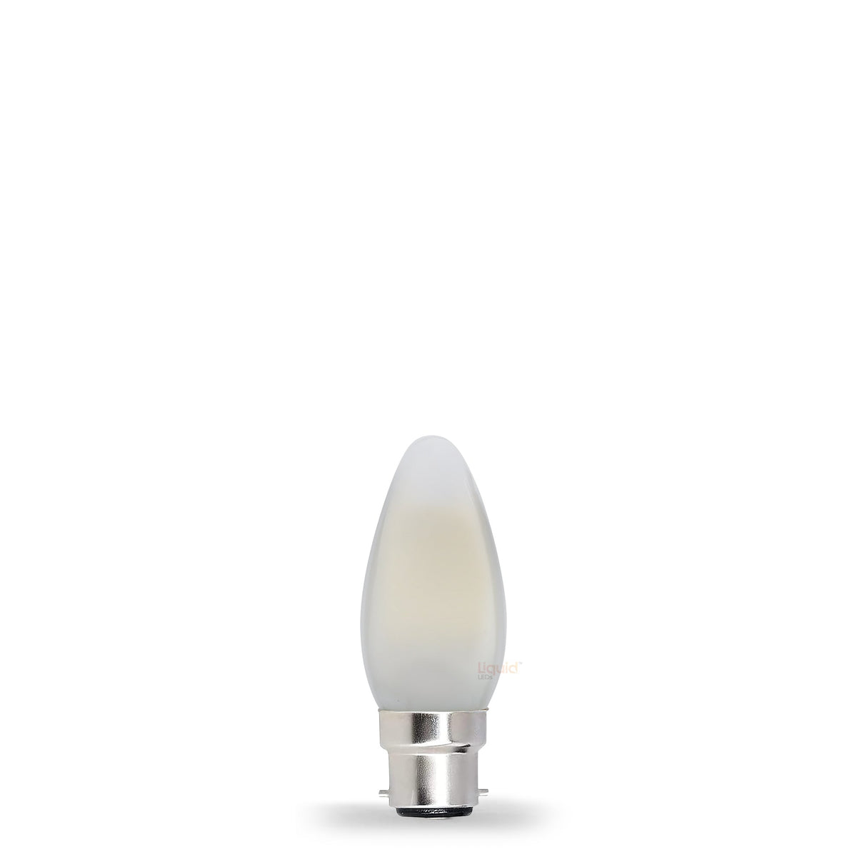 5.5W Candle LED Bulb B22 Frost in Warm White - LiquidLEDs™ - Candle Bulbs