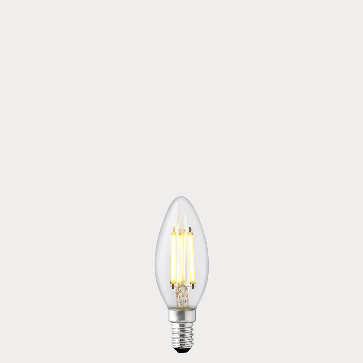 5.5W Candle LED Bulb E12 Clear in Warm White - LiquidLEDs® - Candle Bulbs