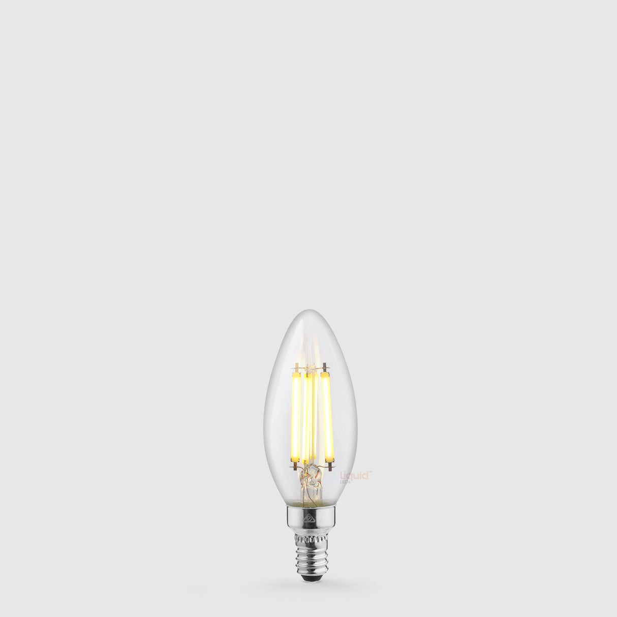 5.5W Candle LED Bulb E12 Clear in Warm White - LiquidLEDs™ - Candle Bulbs