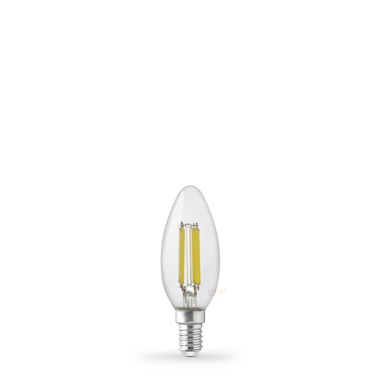 5.5W Candle LED Bulb E14 Clear in Natural White - LiquidLEDs™ - Candle Bulbs