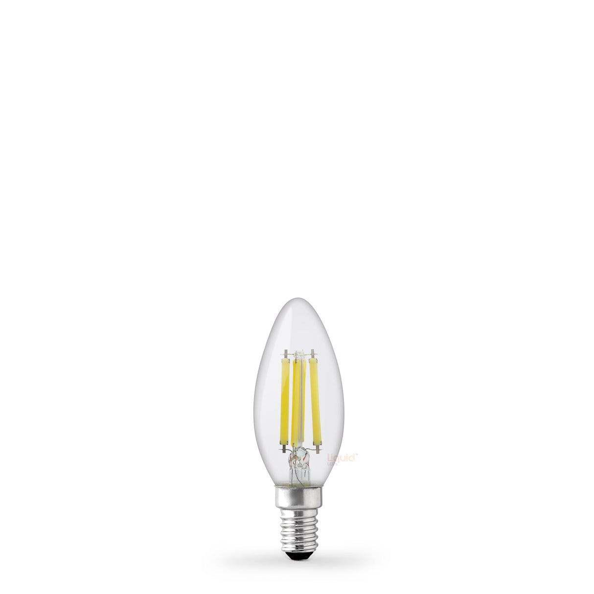 5.5W Candle LED Bulb E14 Clear in Warm White - LiquidLEDs™ - Candle Bulbs