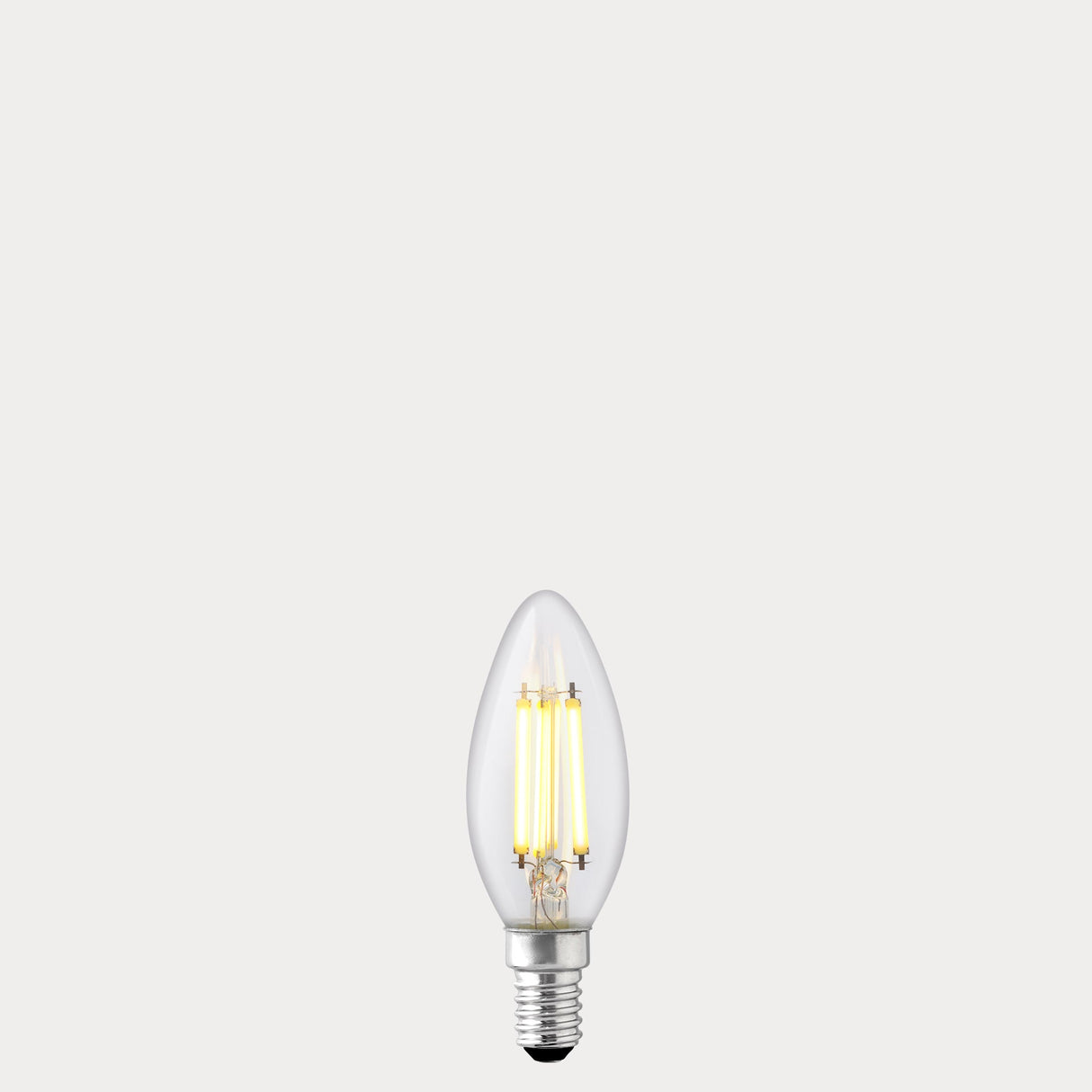 5.5W Candle LED Bulb E14 Clear in Warm White - LiquidLEDs® - Candle Bulbs
