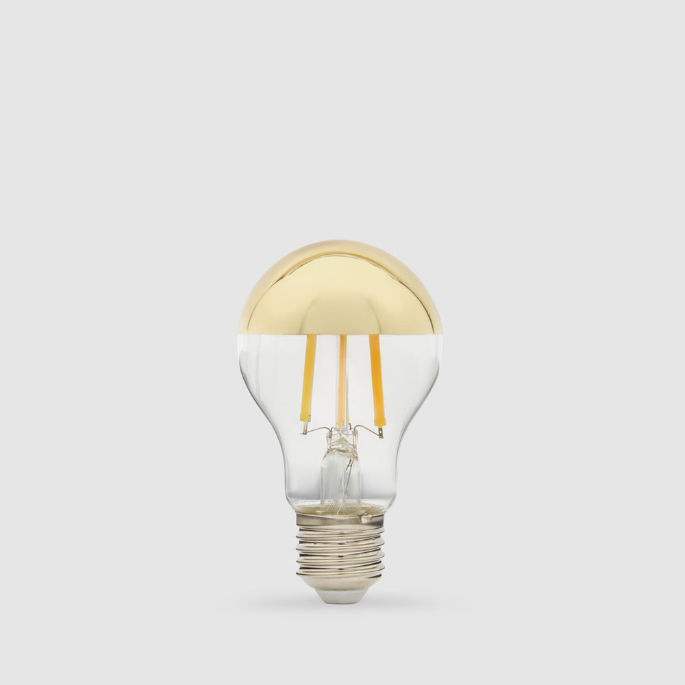 A60 LED bulb with gold top E27