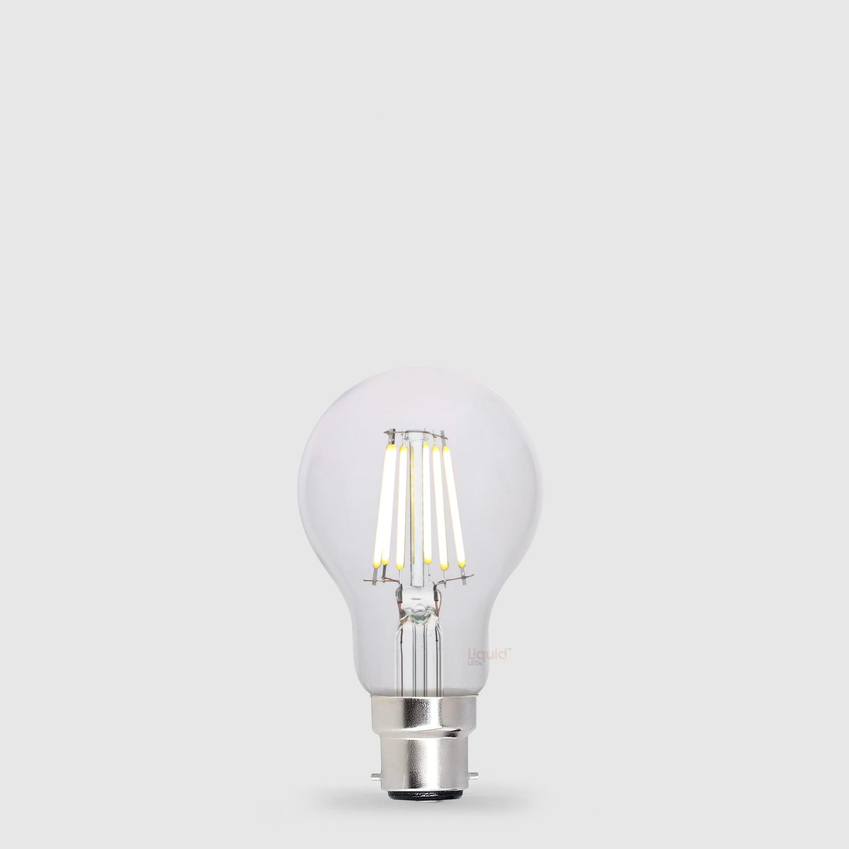 8W 12 - 24 Volt AC/DC GLS LED Bulb B22 Clear in Natural White - LiquidLEDs™ - Traditional Bulbs