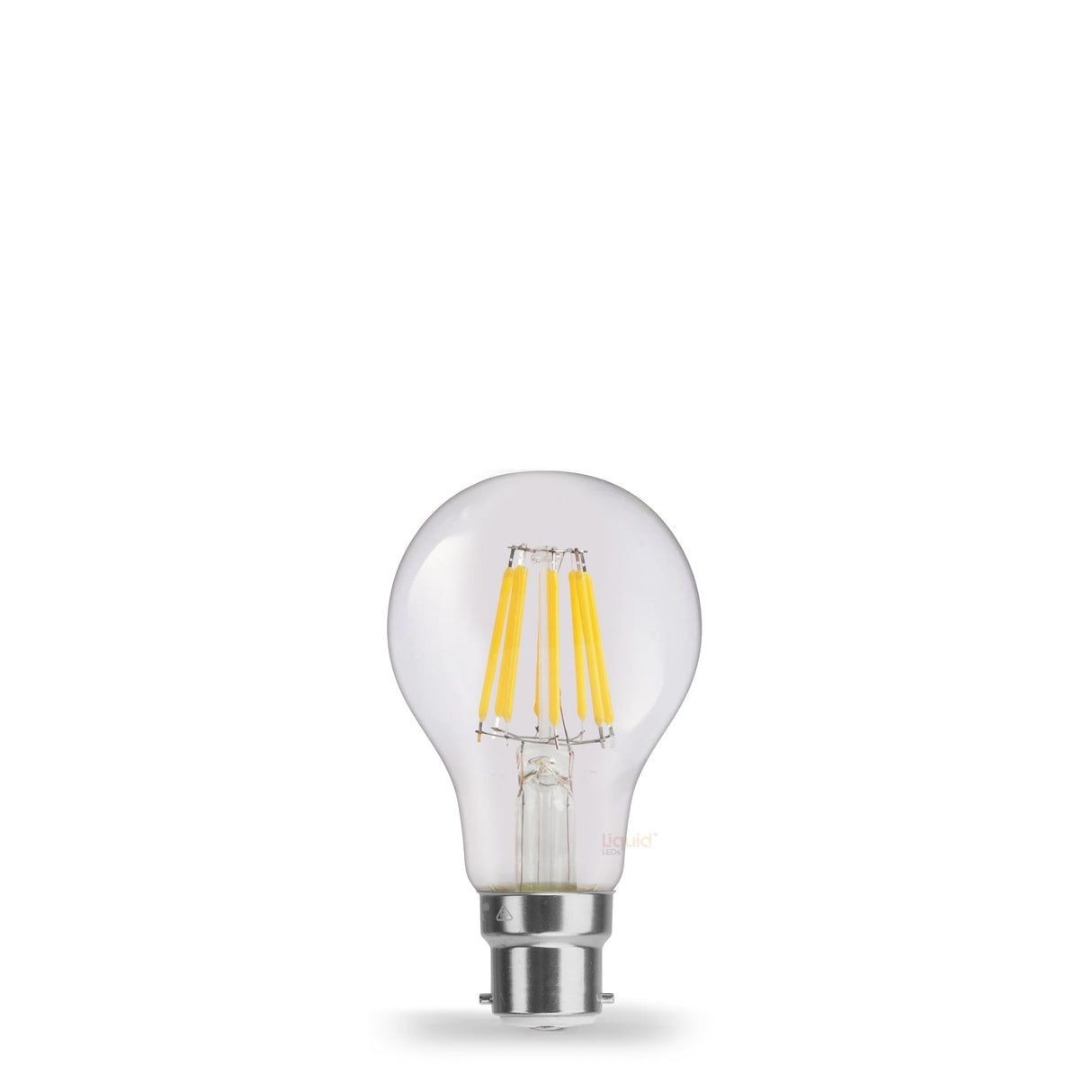 8W 12 - 24 Volt AC/DC GLS LED Bulb B22 Clear in Warm White - LiquidLEDs™ - Traditional Bulbs