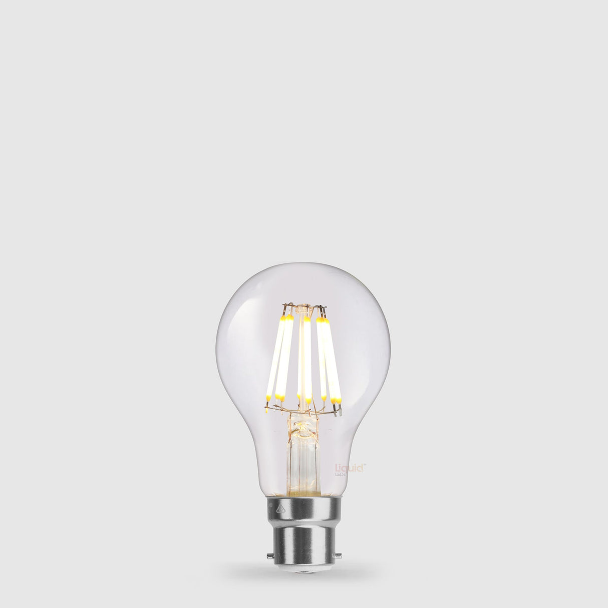 8W 12 - 24 Volt AC/DC GLS LED Bulb B22 Clear in Warm White - LiquidLEDs™ - Traditional Bulbs