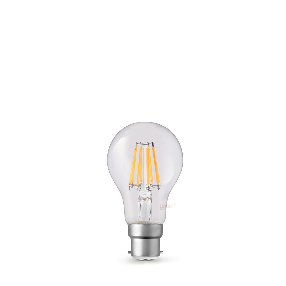 8W 24 Volt DC GLS LED Bulb B22 Clear in Warm White - LiquidLEDs™ - Traditional Bulbs