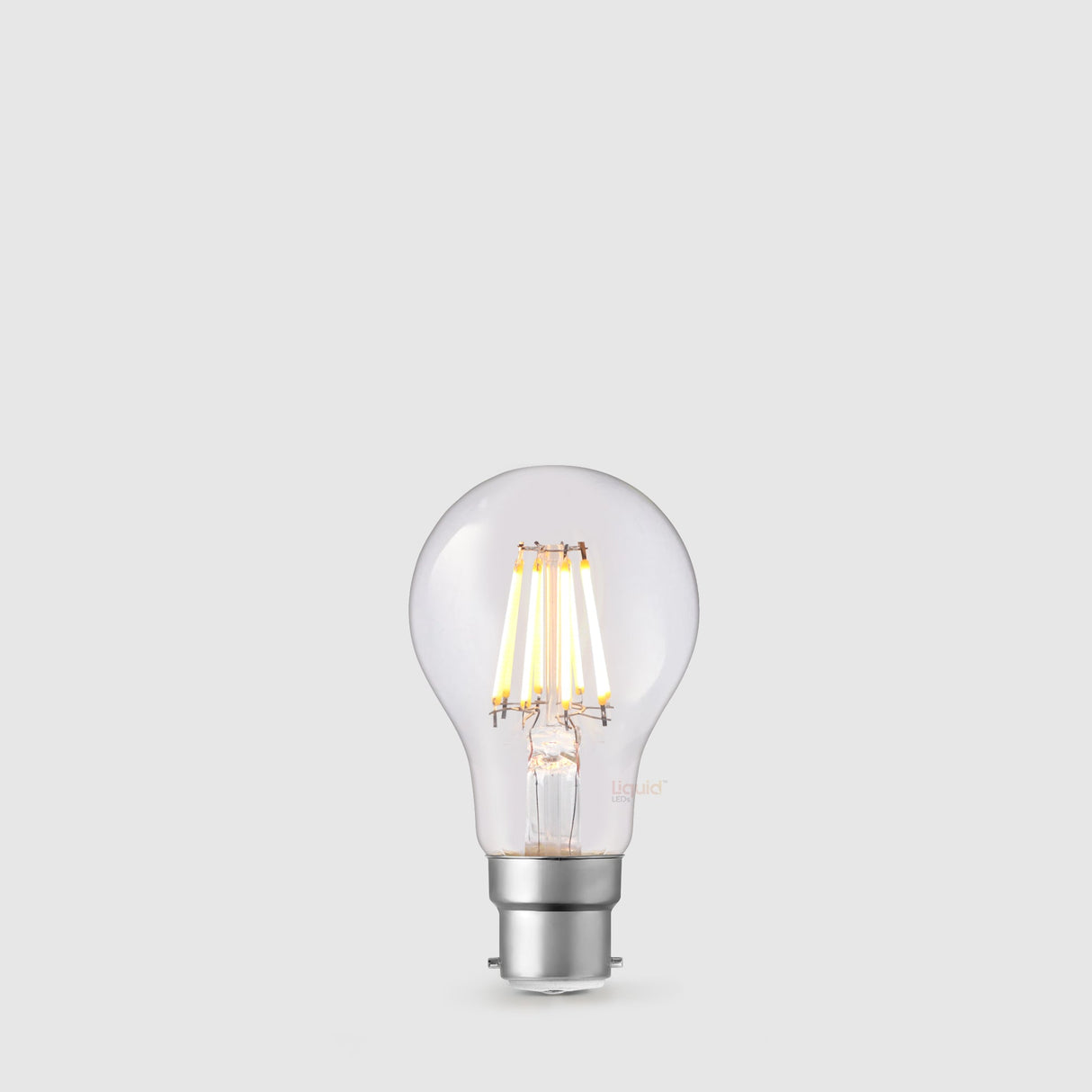 8W 24 Volt DC GLS LED Bulb B22 Clear in Warm White - LiquidLEDs™ - Traditional Bulbs