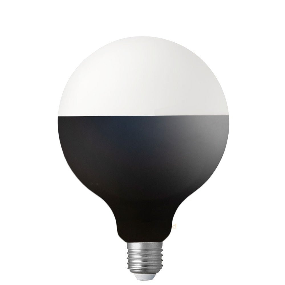 8W G125 Black Reflector LED Globe E27 - LiquidLEDs™ - Mirror Crown Bulbs