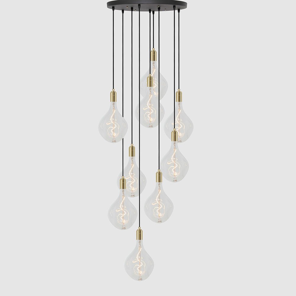 9 Drop Chandelier Light + Designer 180mm Clear - LiquidLEDs™ - Ceiling Lights