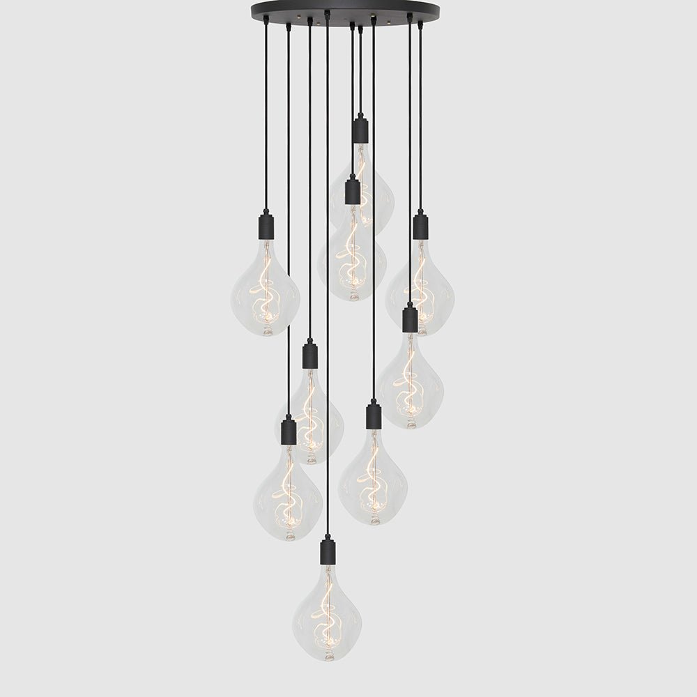 9 Drop Chandelier Light + Designer 180mm Clear - LiquidLEDs™ - Ceiling Lights