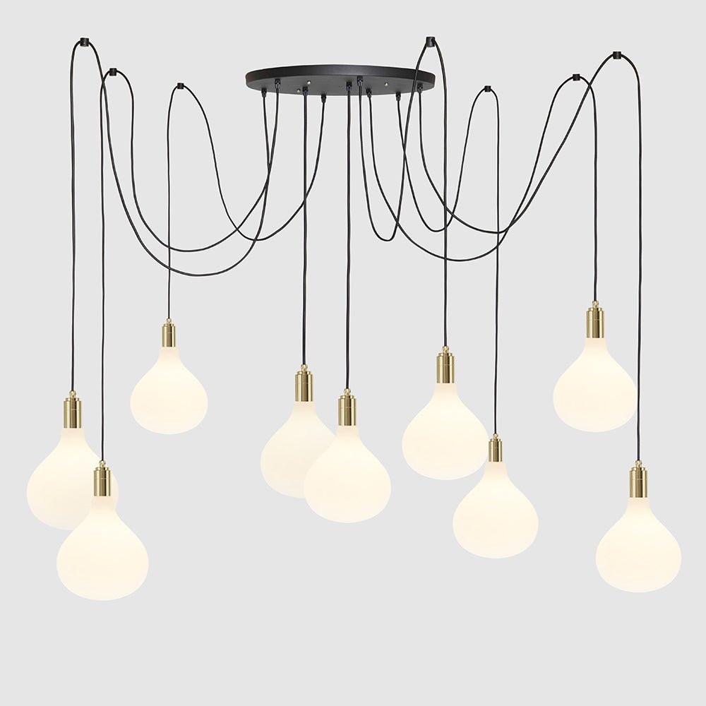 9 Drop Chandelier Light + Porcelain R160 - LiquidLEDs™ - Ceiling Lights