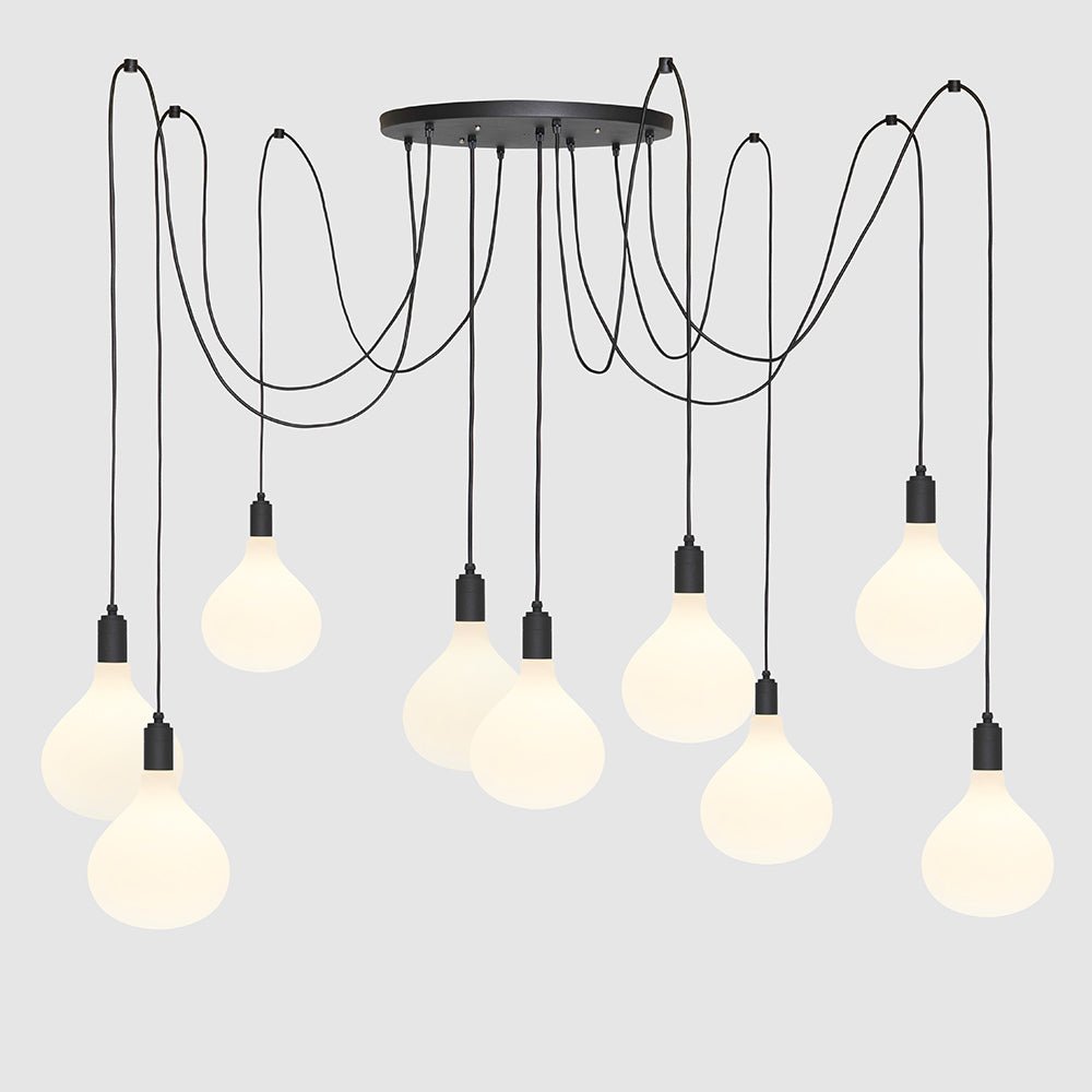 9 Drop Chandelier Light + Porcelain R160 - LiquidLEDs™ - Ceiling Lights
