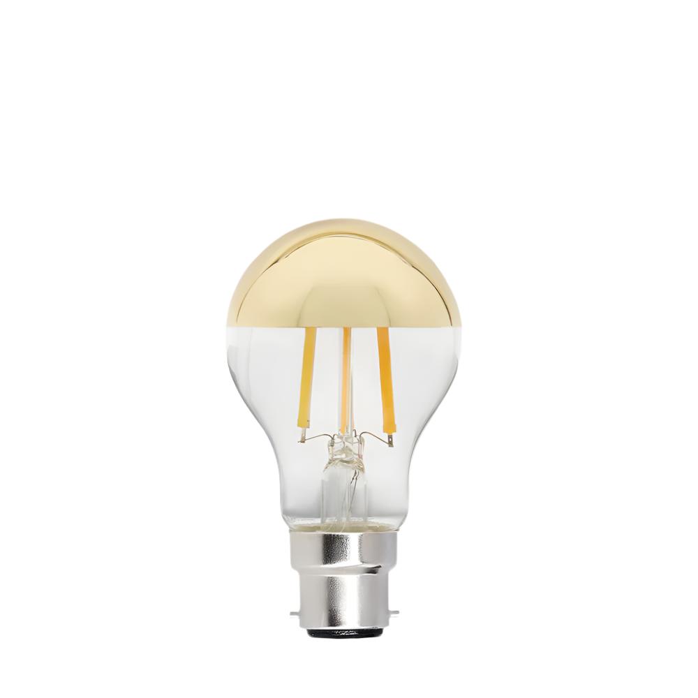 9W GLS Gold Crown LED Bulb B22 - LiquidLEDs™ - Mirror Crown Bulbs
