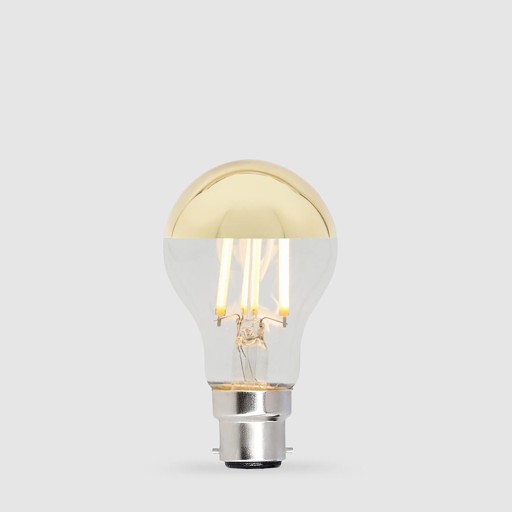 9W GLS Gold Crown LED Bulb B22 - LiquidLEDs™ - Mirror Crown Bulbs