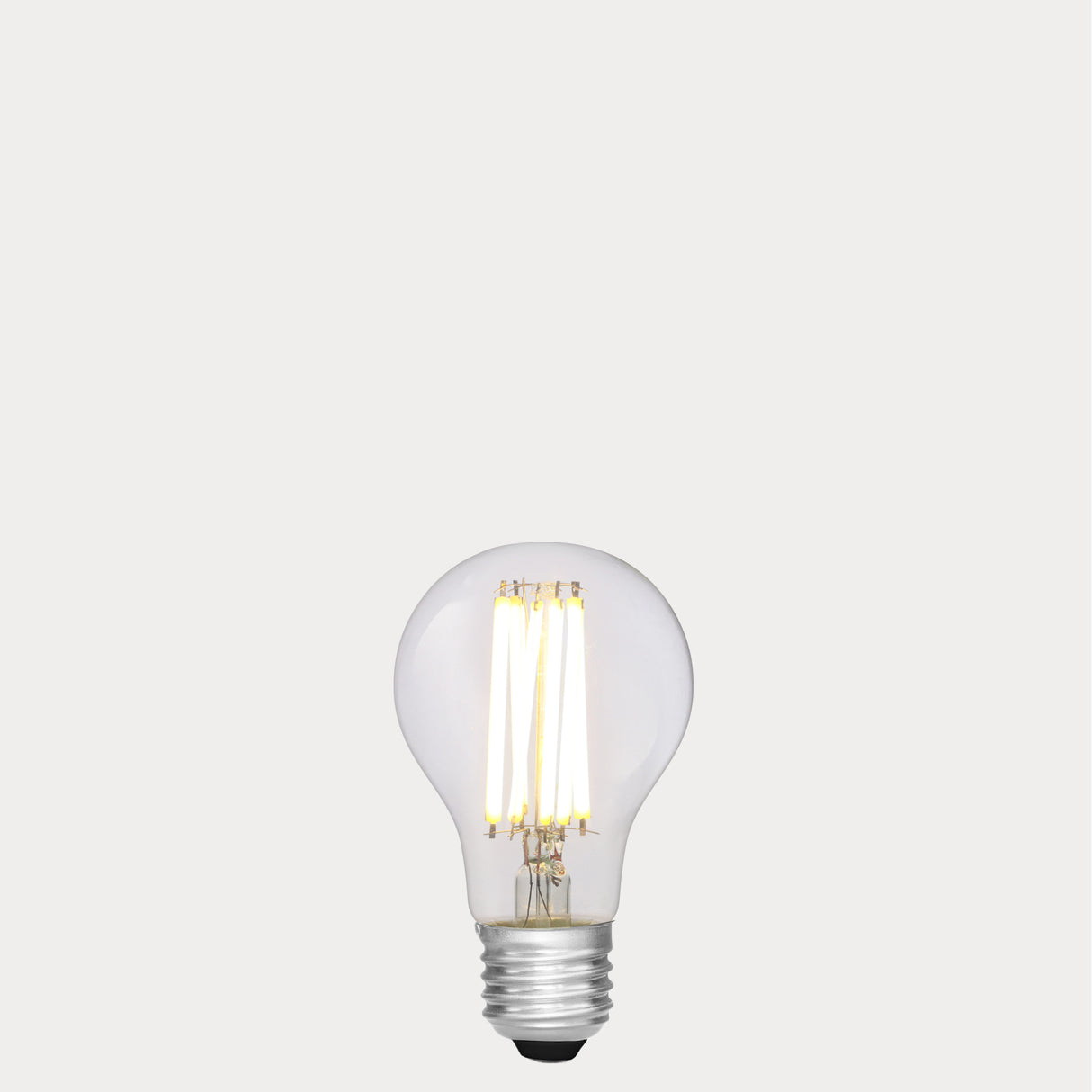 Dulora 11W GLS LED Bulb E27 Clear in Soft White filaments glowing soft white 3000K