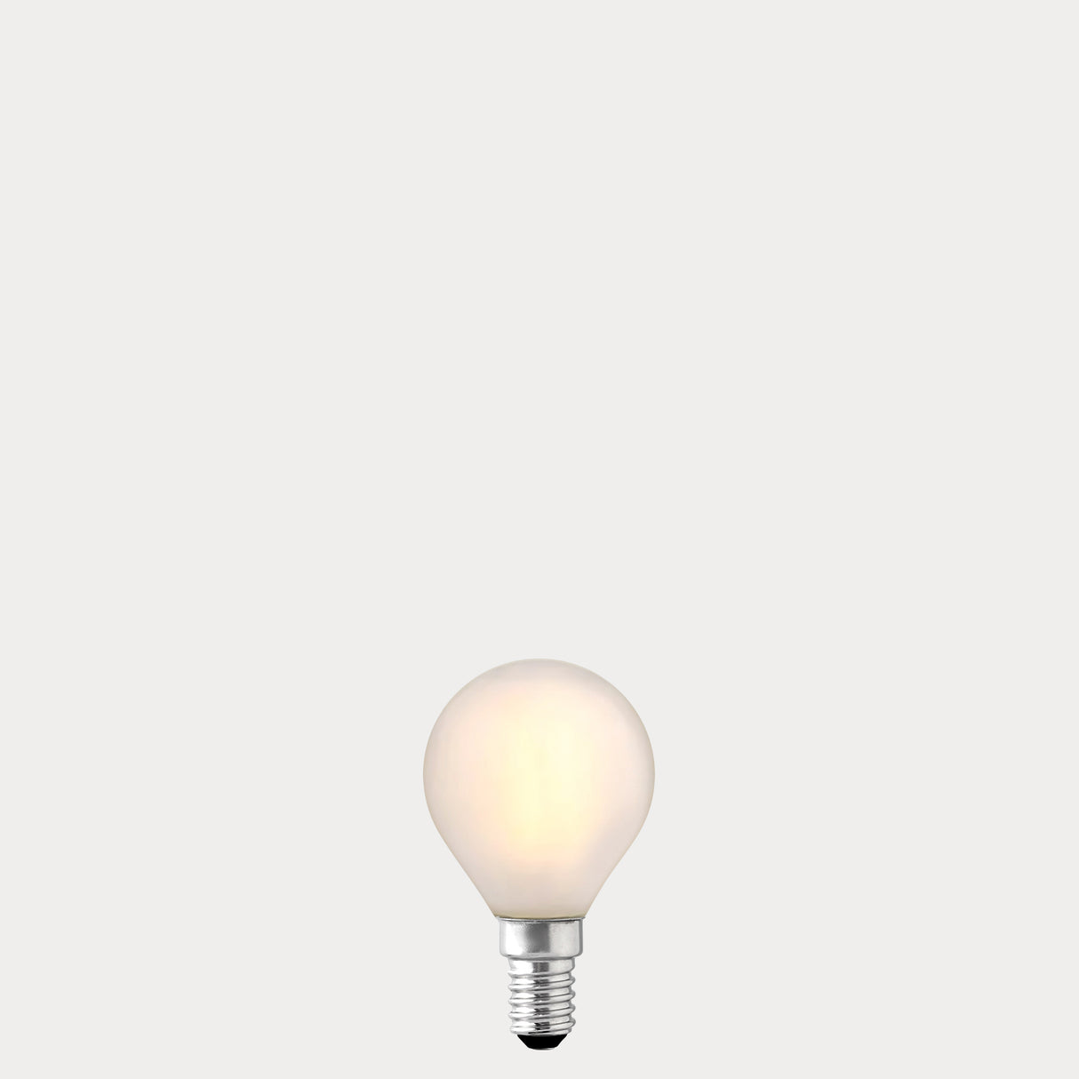 Dulora 4W Fancy Round LED Bulb E14 Frost in Soft White illuminated soft white 3000K diffused glow