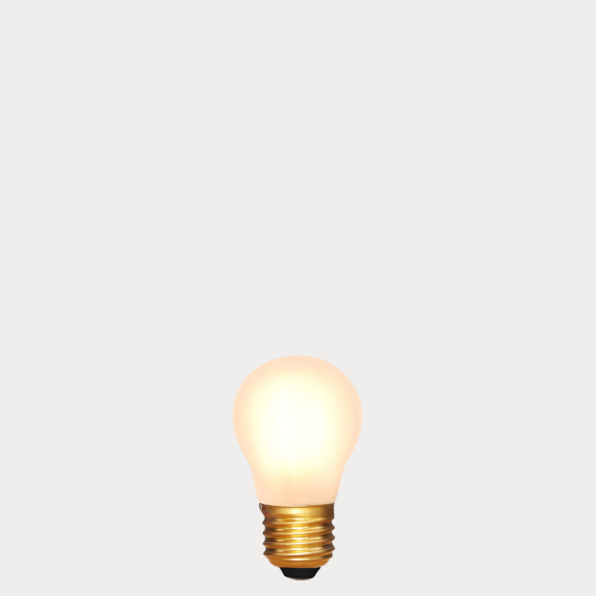 Dulora 4W Fancy Round LED Bulb E27 Frost in Extra Warm White illuminated extra warm white 2200K gold base