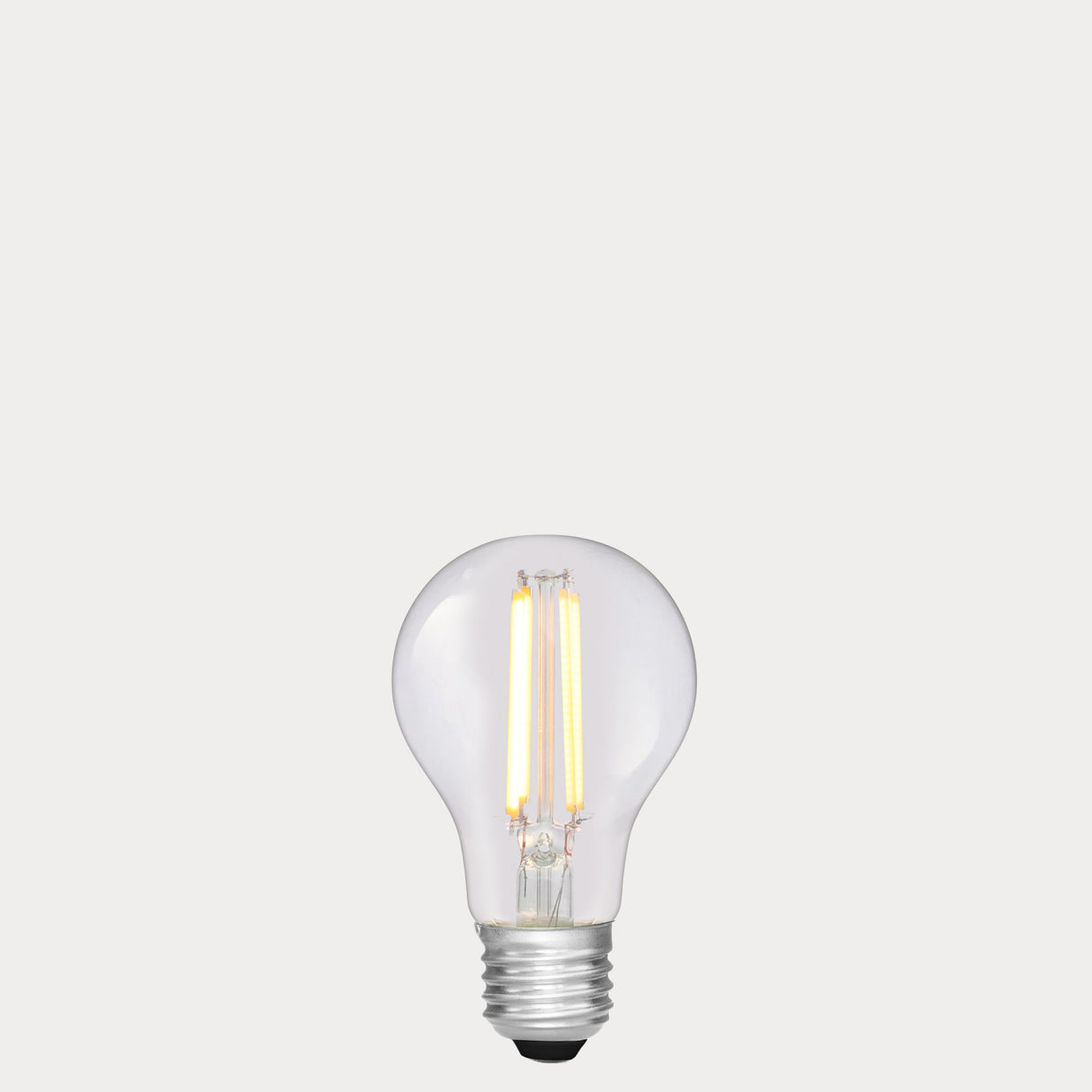Dulora 6.5W GLS LED Bulb E27 Clear in Warm White filaments glowing