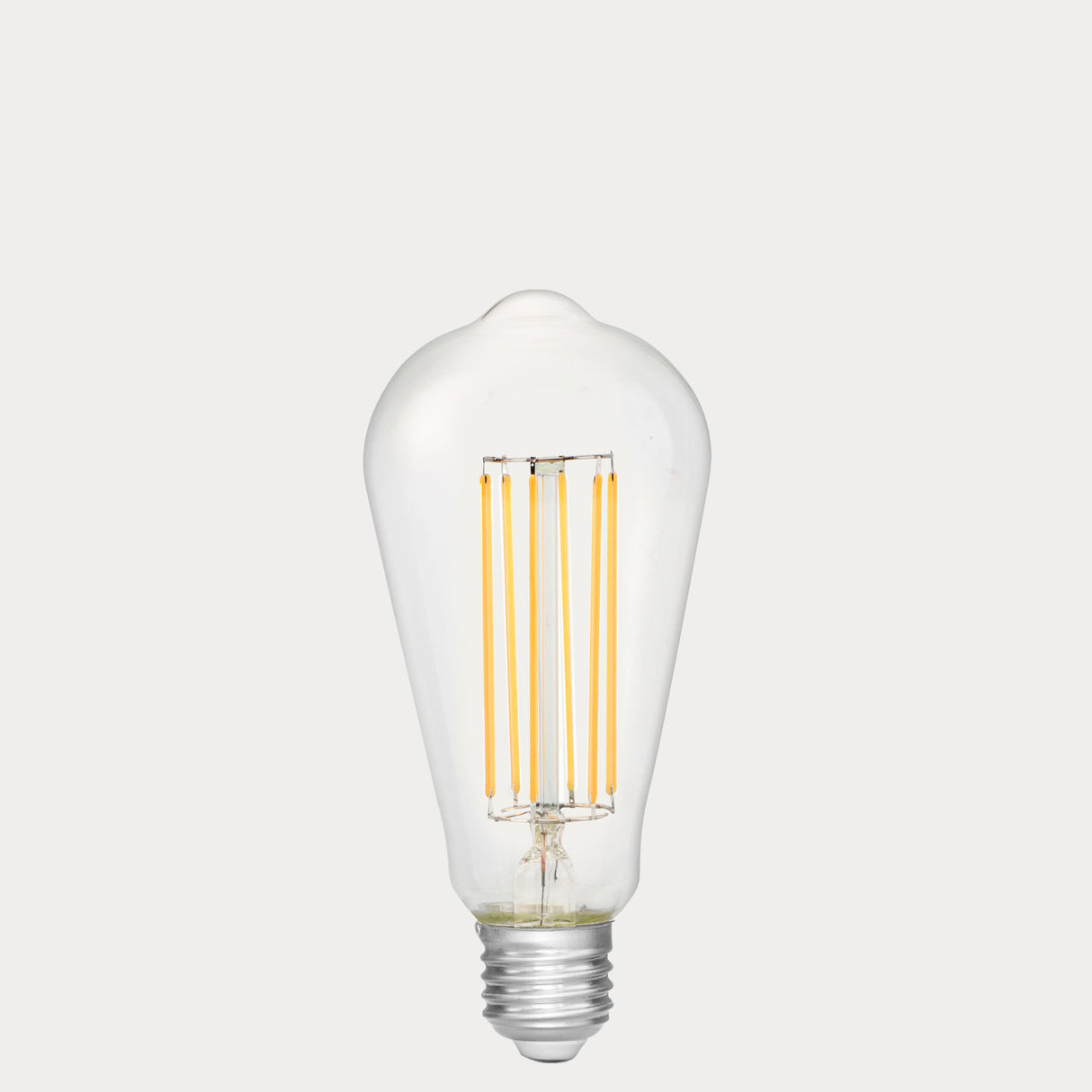 Dulora 7.2W ST64 LED Bulb E27 Clear in Warm White vintage Edison style clear glass with visible filaments unlit