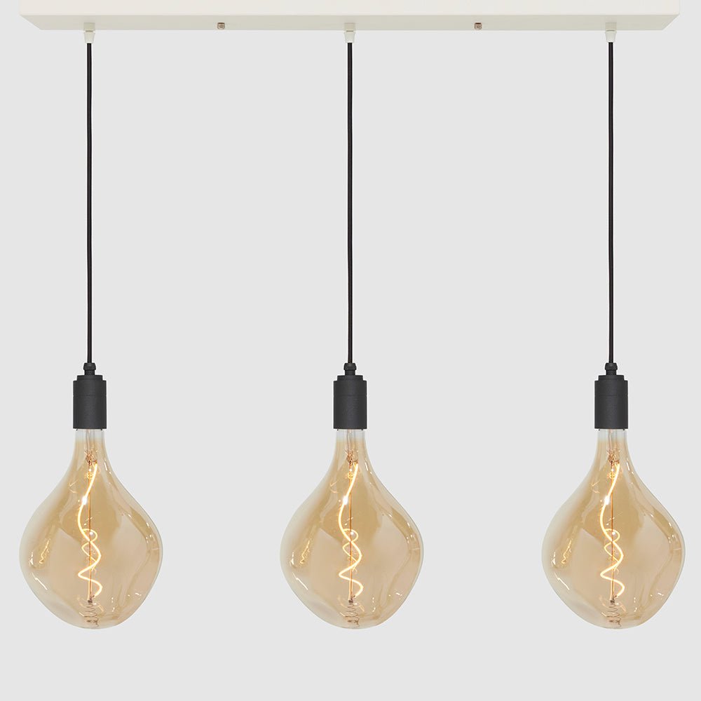 Linear Three Light Pendant + Designer 180mm Amber - LiquidLEDs™ - Ceiling Lights