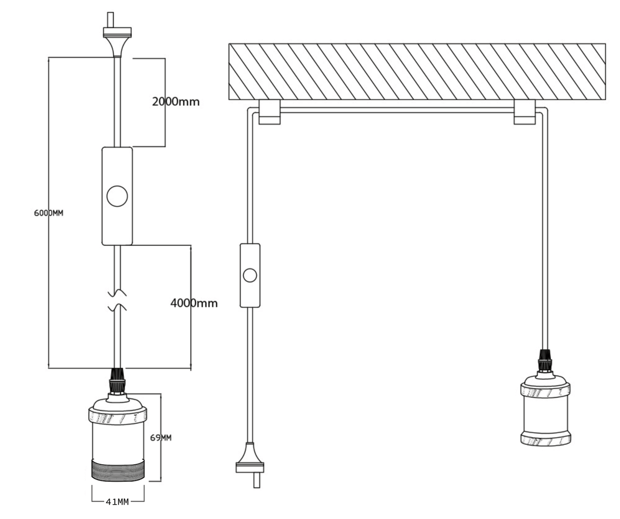 White Plug - In Pendant - LiquidLEDs™ - Pendants
