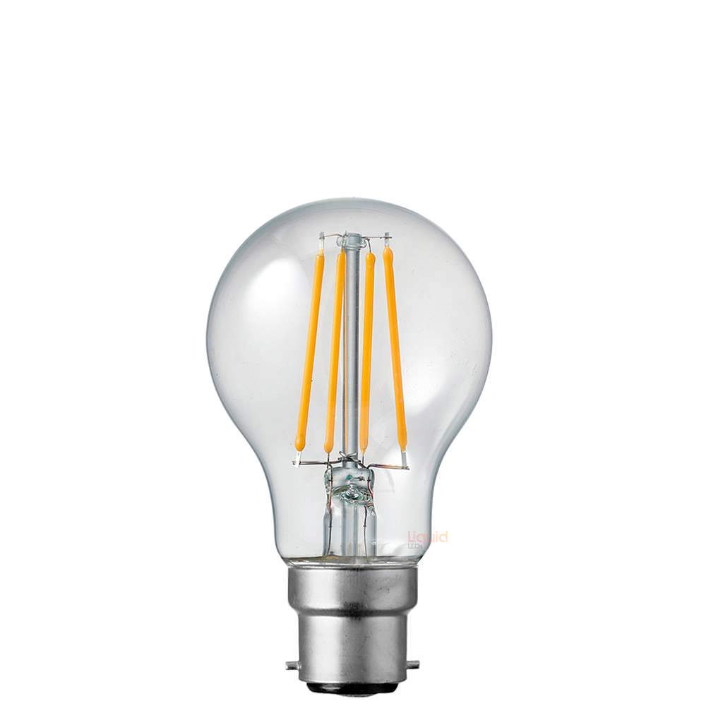 10W GLS LED Bulb B22 Clear in Soft White - LiquidLEDs™ - Traditional Bulbs