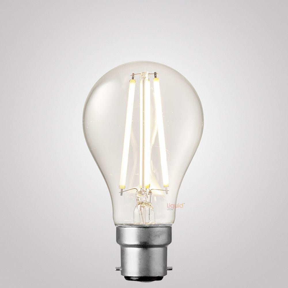 12W GLS LED Bulb B22 Clear in Natural White - LiquidLEDs™ - Traditional Bulbs